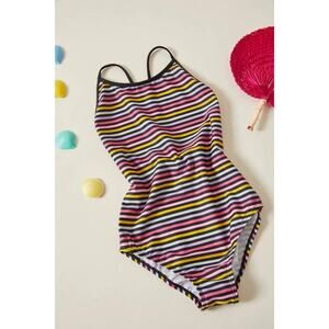 Sonia Rykiel Kids Pink Striped Swimsuit 12y